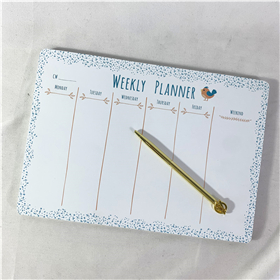 A4 size paper notepads weekly planner Gusta-M005